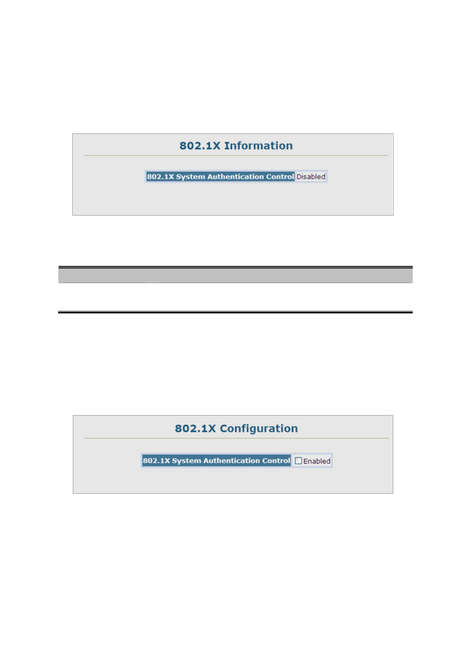 2 displaying 802.1x information, 3 802.1x configuration | Planet Technology SGSD-1022 User Manual | Page 283 / 688