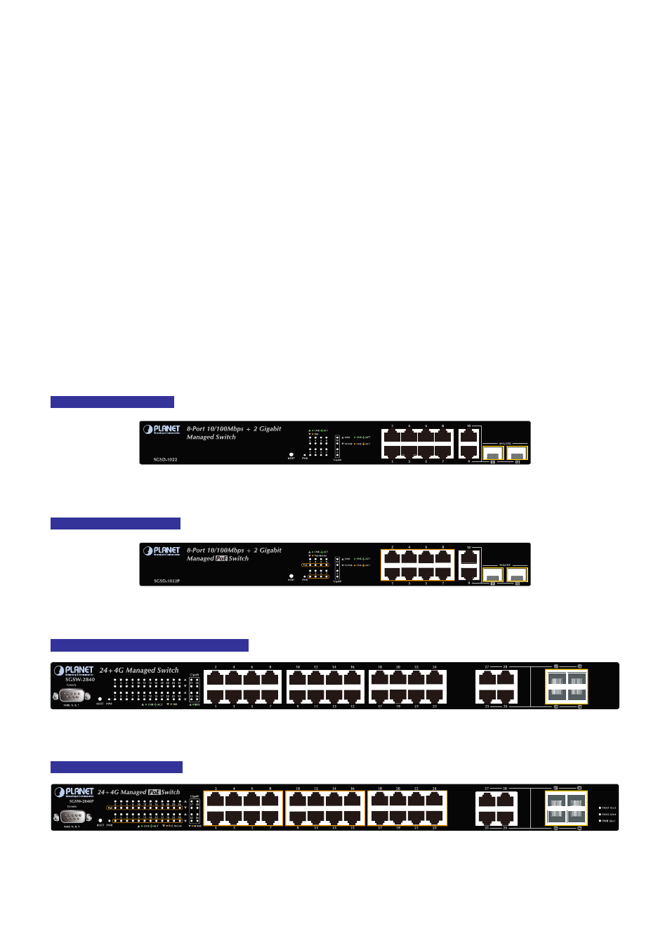 Installation, 1 hardware description, 1 switch front panel | Planet Technology SGSD-1022 User Manual | Page 30 / 688