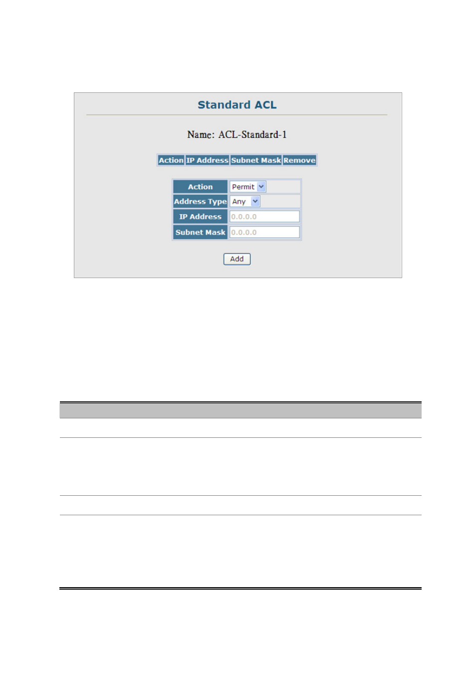 2 configure a standard acl | Planet Technology SGSD-1022 User Manual | Page 308 / 688