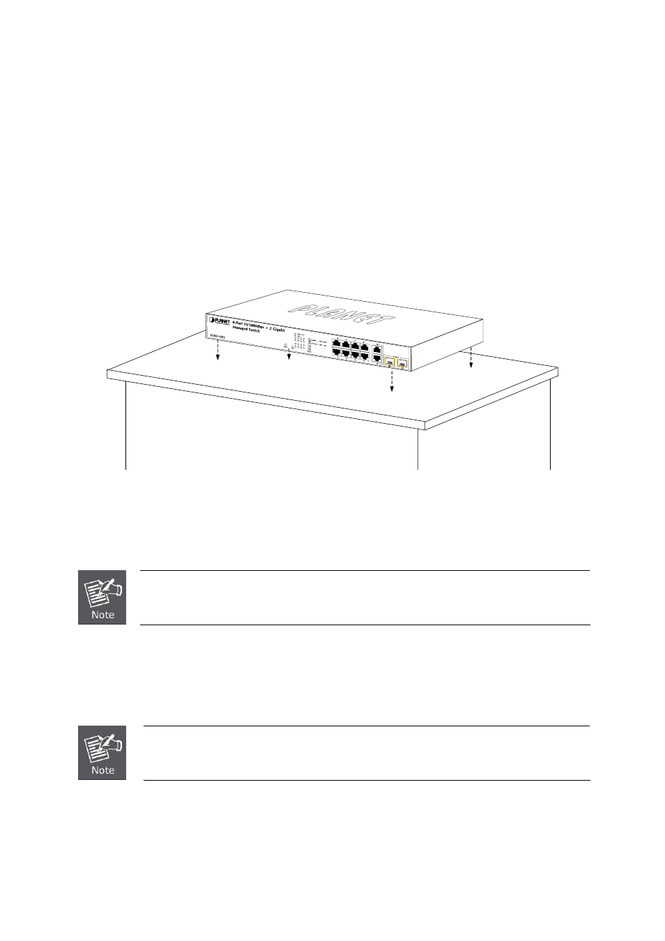 2 install the switch, 1 desktop installation | Planet Technology SGSD-1022 User Manual | Page 38 / 688