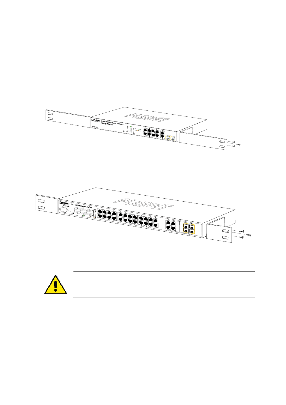 2 rack mounting | Planet Technology SGSD-1022 User Manual | Page 39 / 688