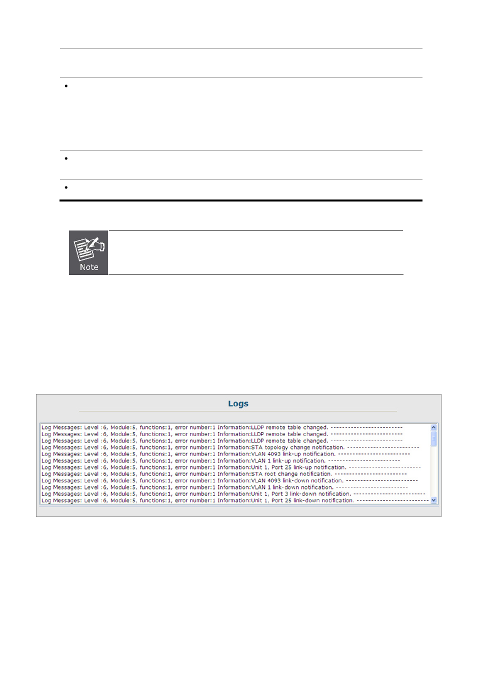 3 displaying log messages | Planet Technology SGSD-1022 User Manual | Page 74 / 688