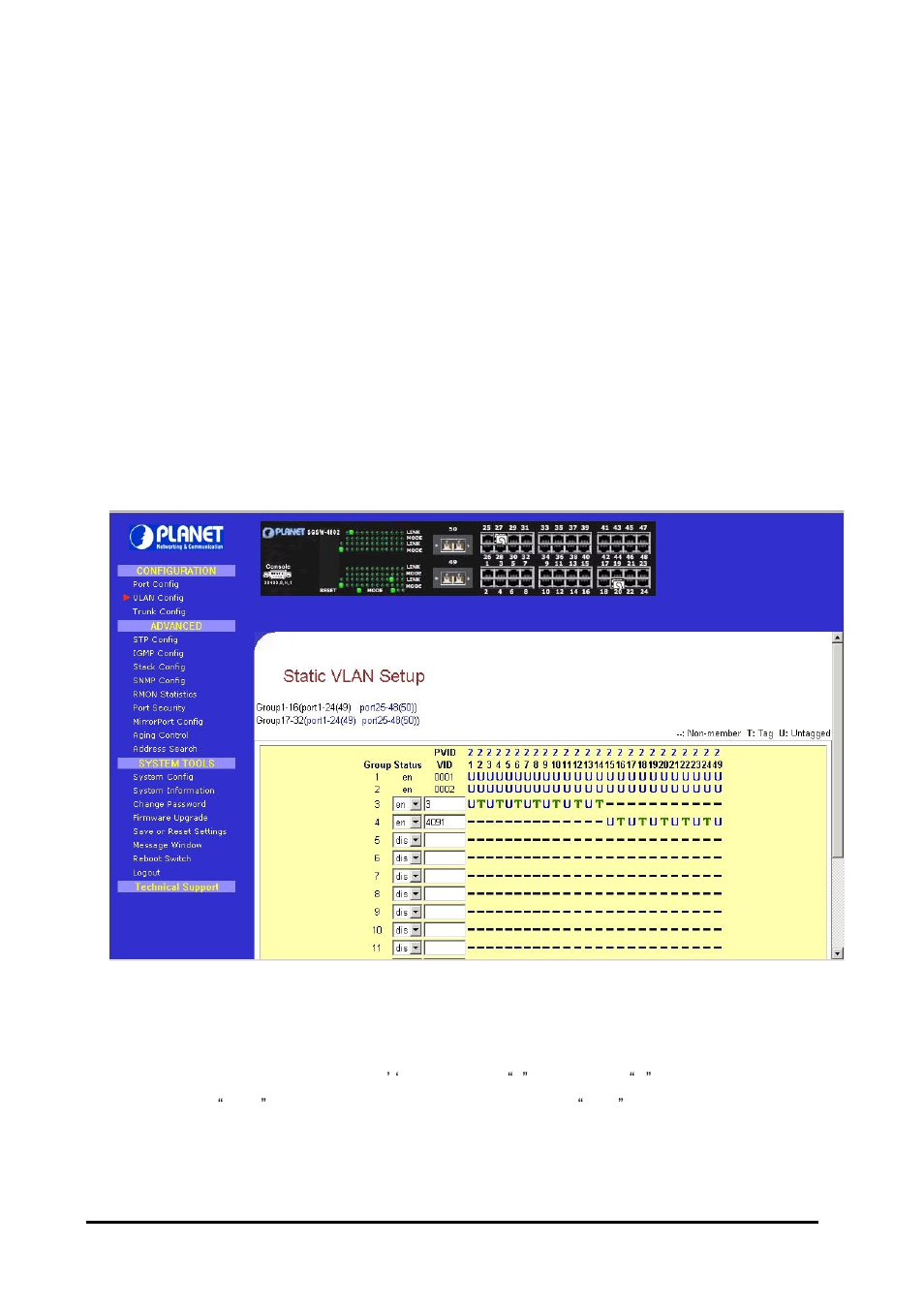 4 vlan config | Planet Technology SGSW-4802 User Manual | Page 15 / 80