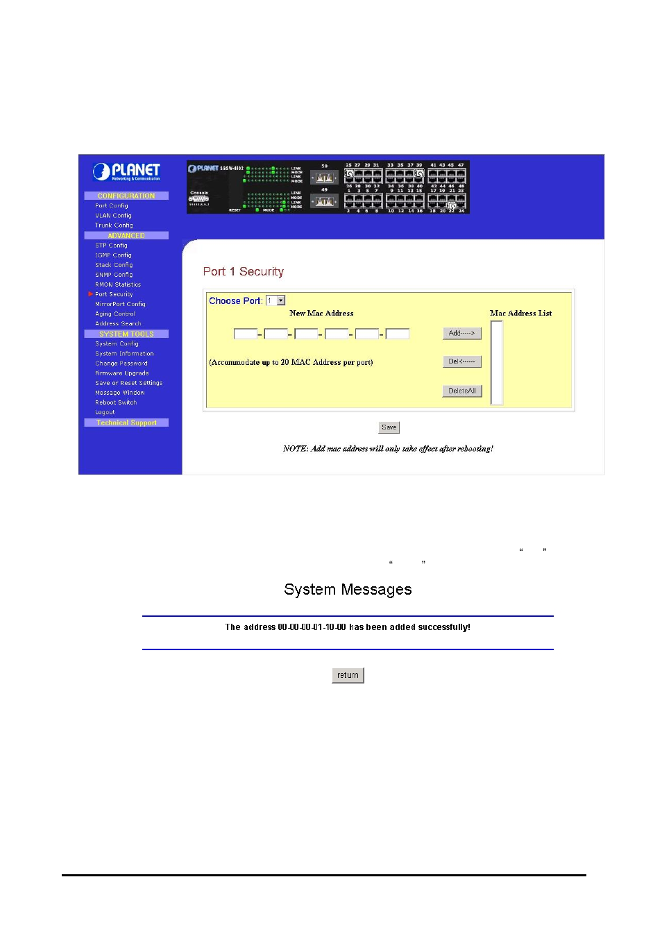 12 port security | Planet Technology SGSW-4802 User Manual | Page 26 / 80