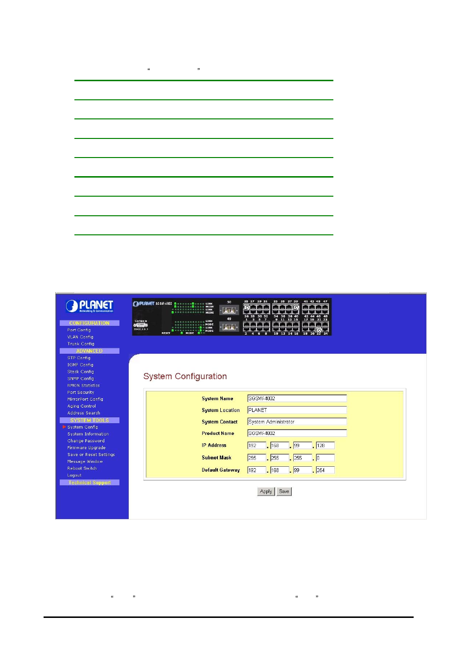 16 system tools, 17 system config | Planet Technology SGSW-4802 User Manual | Page 32 / 80