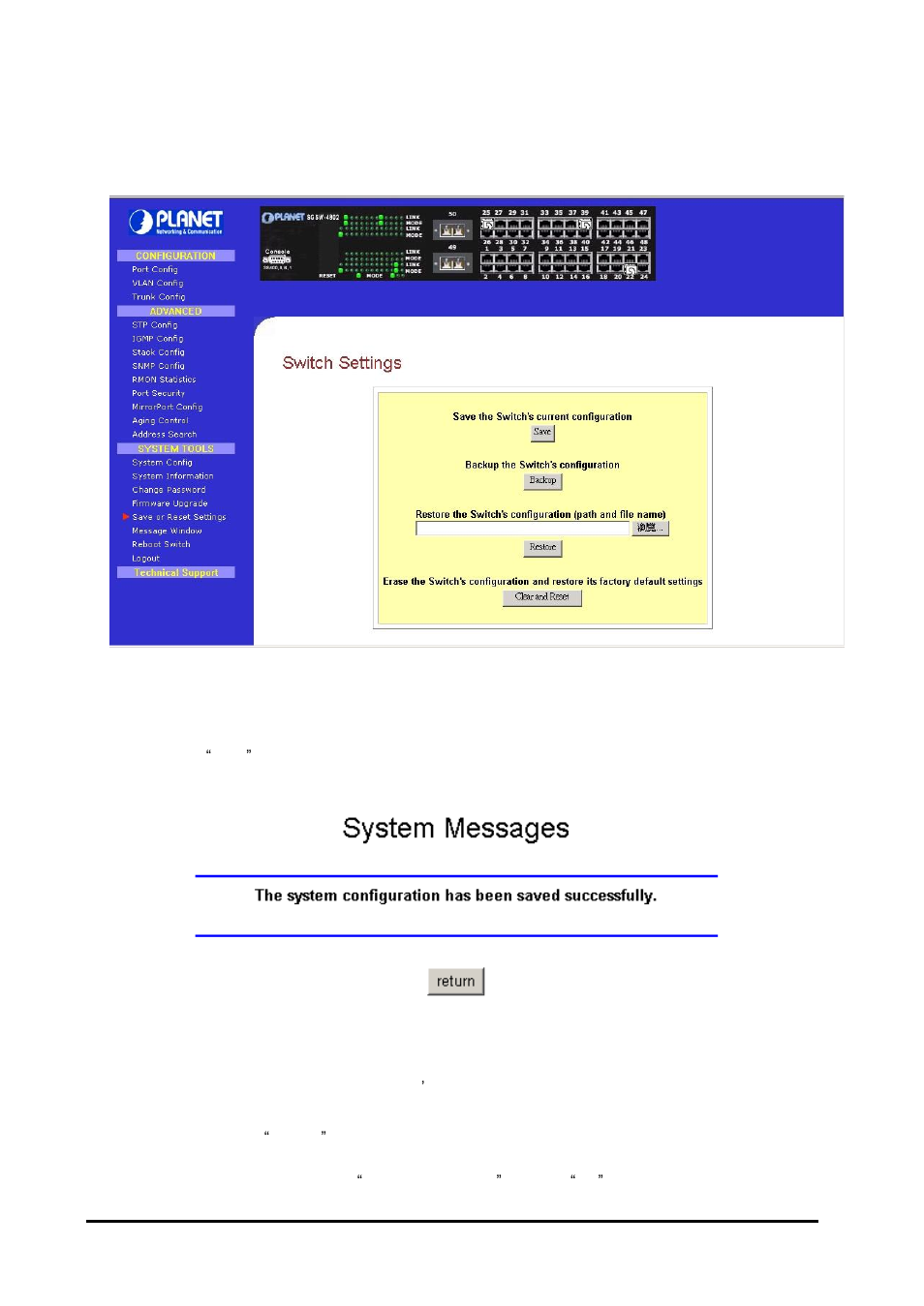 21 save & reboot | Planet Technology SGSW-4802 User Manual | Page 38 / 80