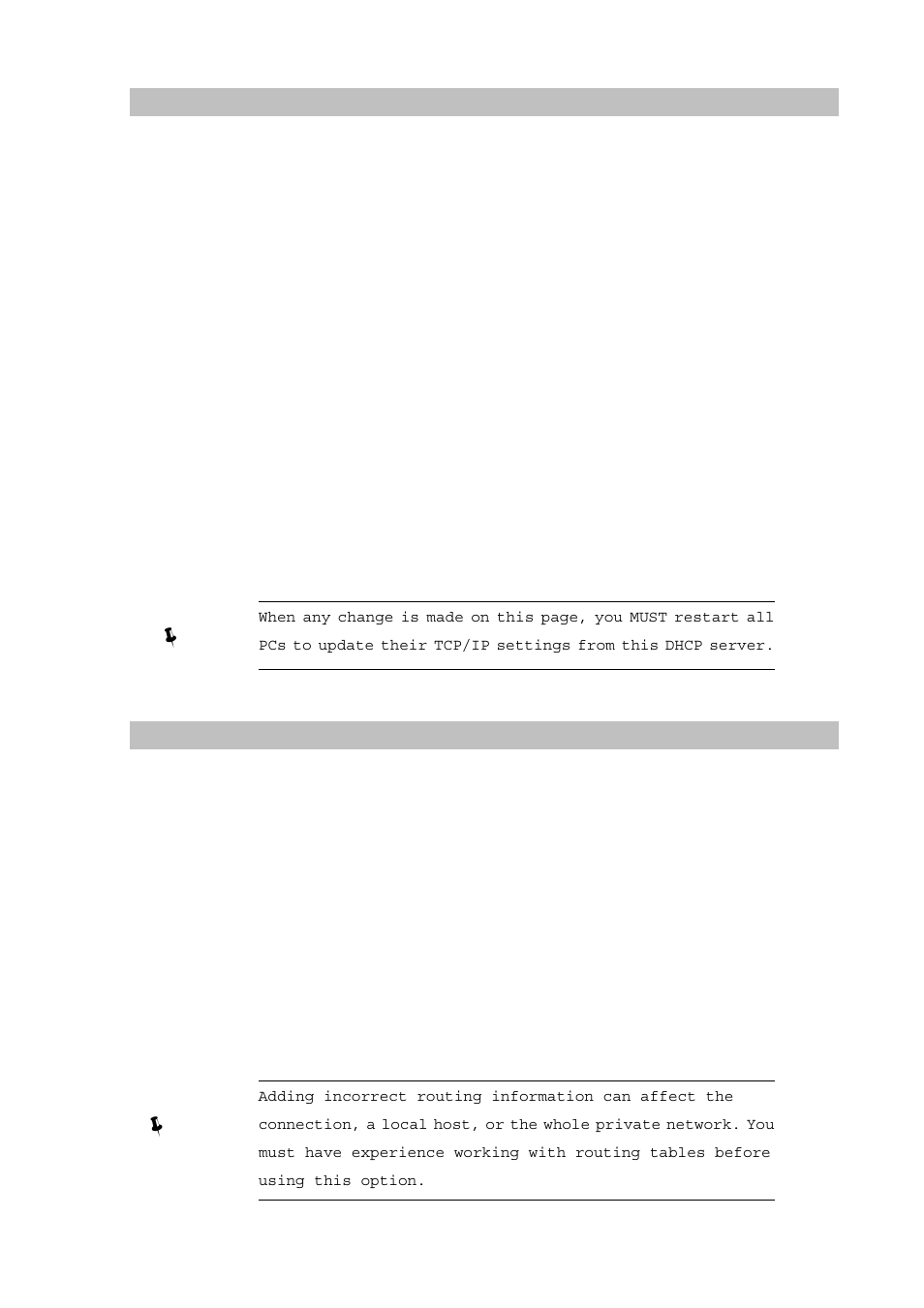 Dhcp server setting, Static routing | Planet Technology VIP-320 User Manual | Page 37 / 51