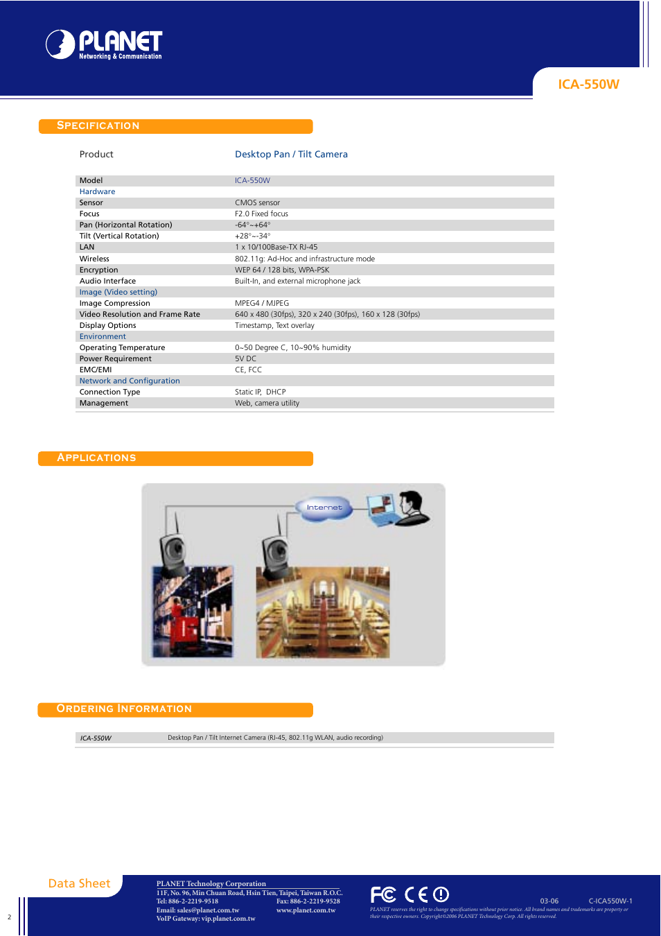 Ica-550w | Planet Technology ICA-550W User Manual | Page 2 / 2