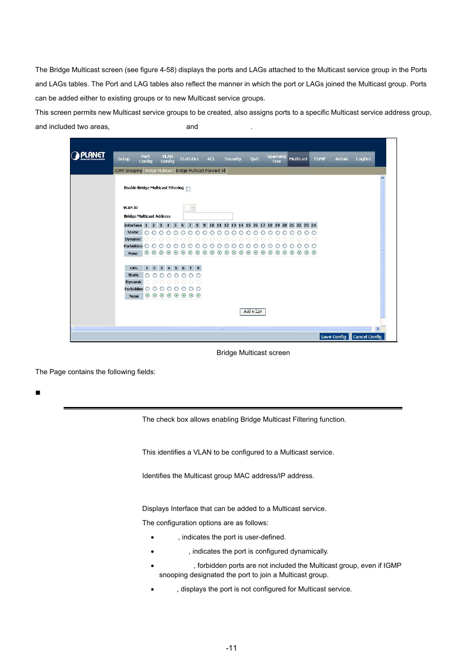 2 bridge multicast | Planet Technology WGSW-48040 User Manual | Page 115 / 371