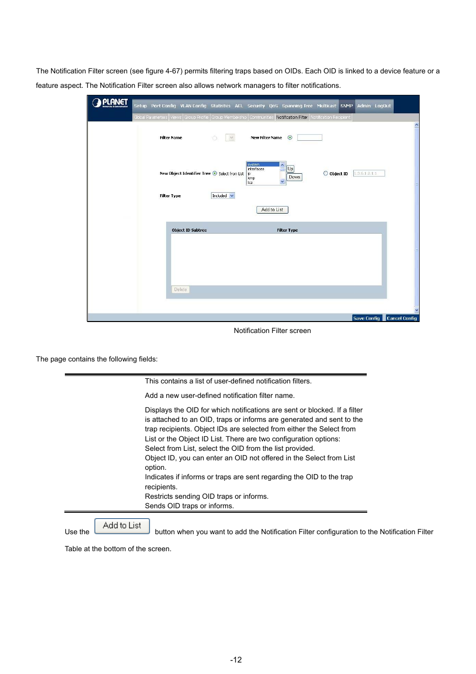 6 notification filter | Planet Technology WGSW-48040 User Manual | Page 125 / 371