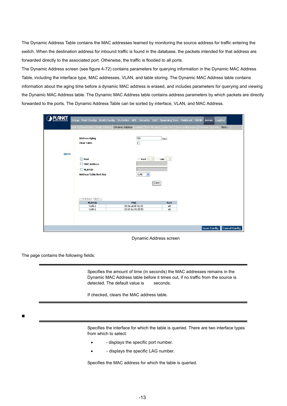 3 dynamic address | Planet Technology WGSW-48040 User Manual | Page 131 / 371