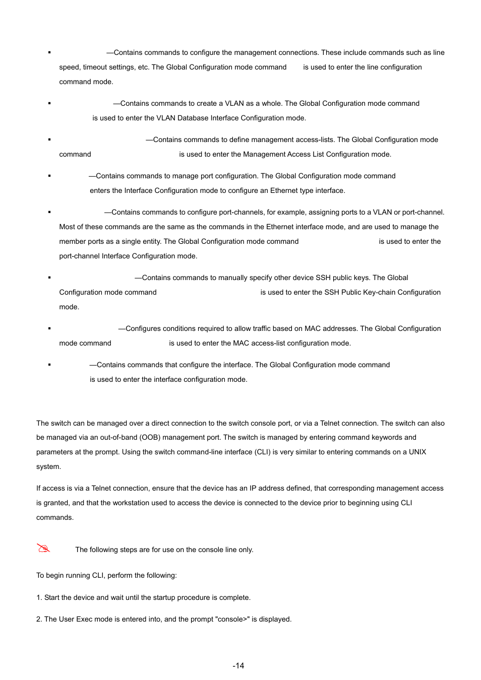 2 starting the cli | Planet Technology WGSW-48040 User Manual | Page 145 / 371