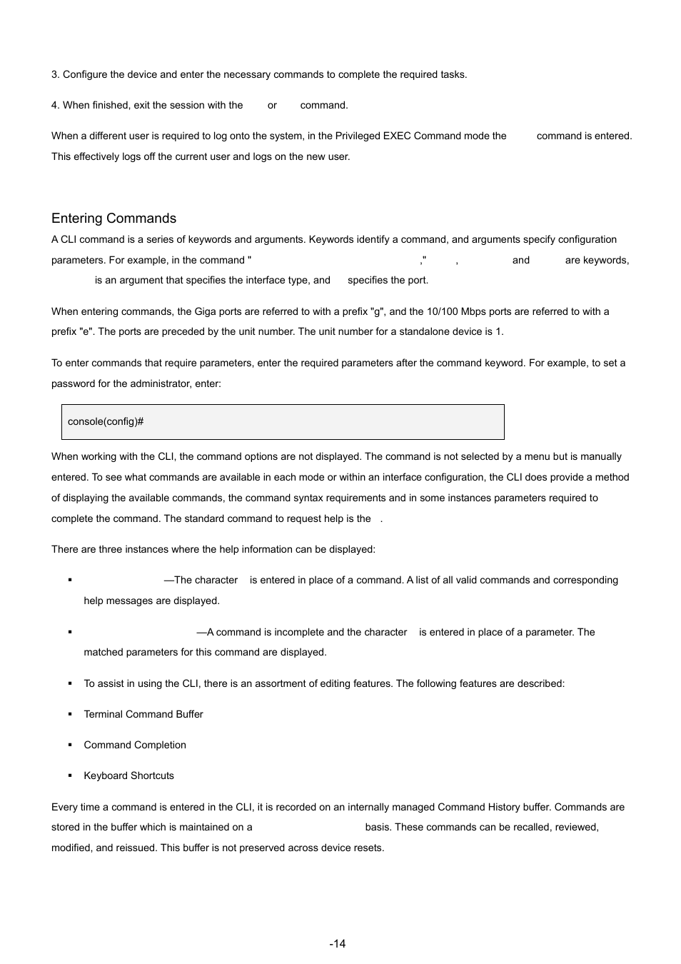 3 editing features, Entering commands, 3 editing features entering commands | Planet Technology WGSW-48040 User Manual | Page 146 / 371