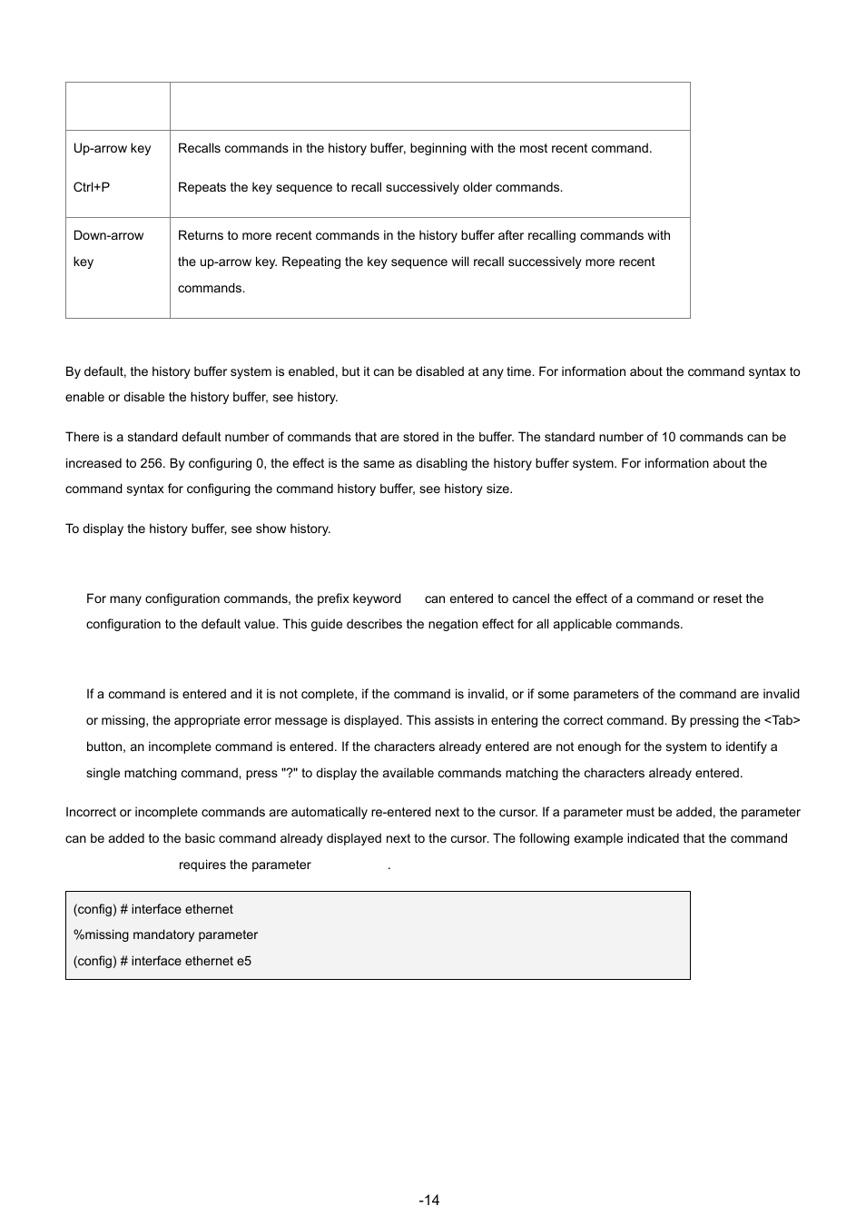 Negating the effect of commands, Command completion | Planet Technology WGSW-48040 User Manual | Page 147 / 371