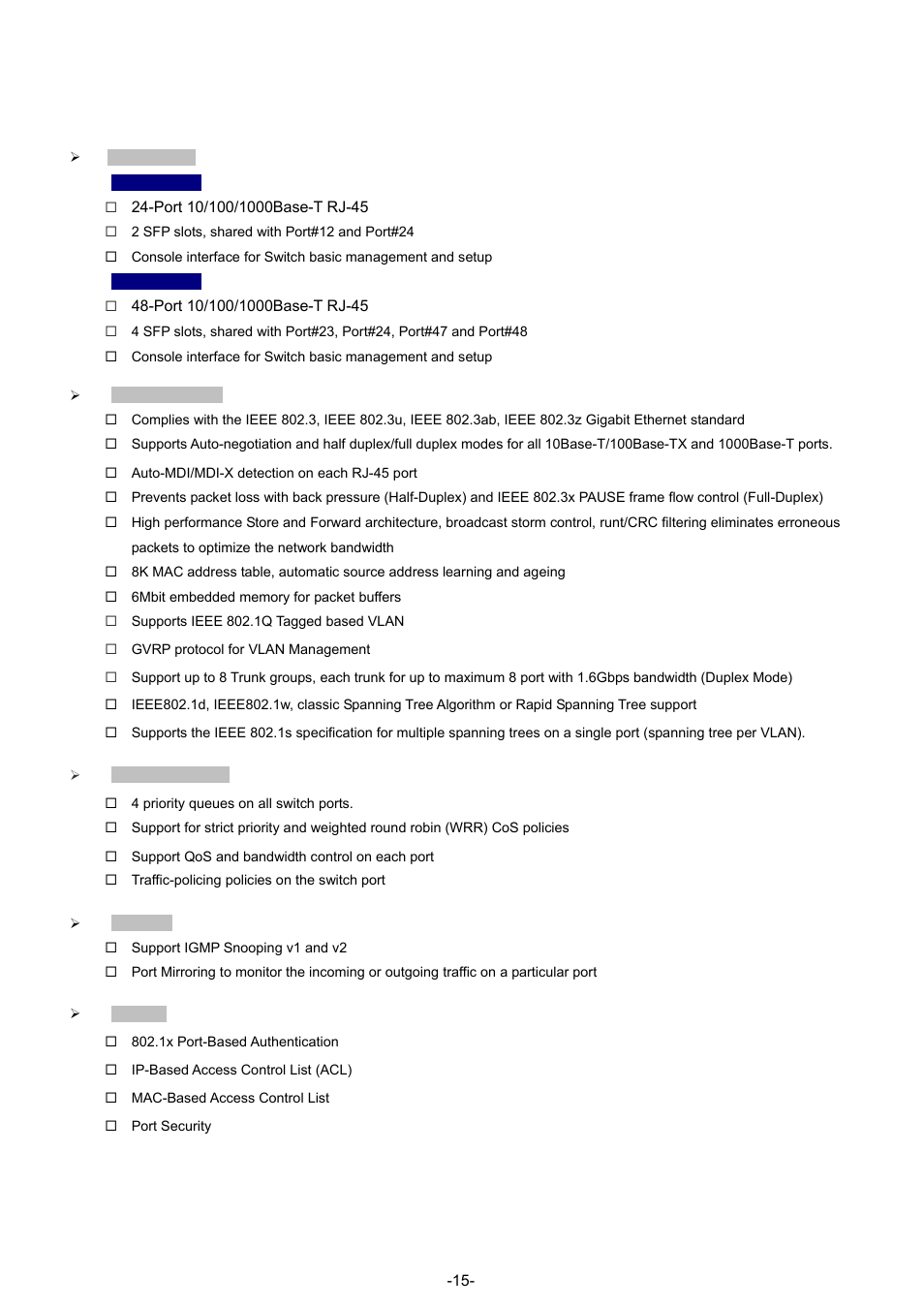 3 product feature | Planet Technology WGSW-48040 User Manual | Page 15 / 371