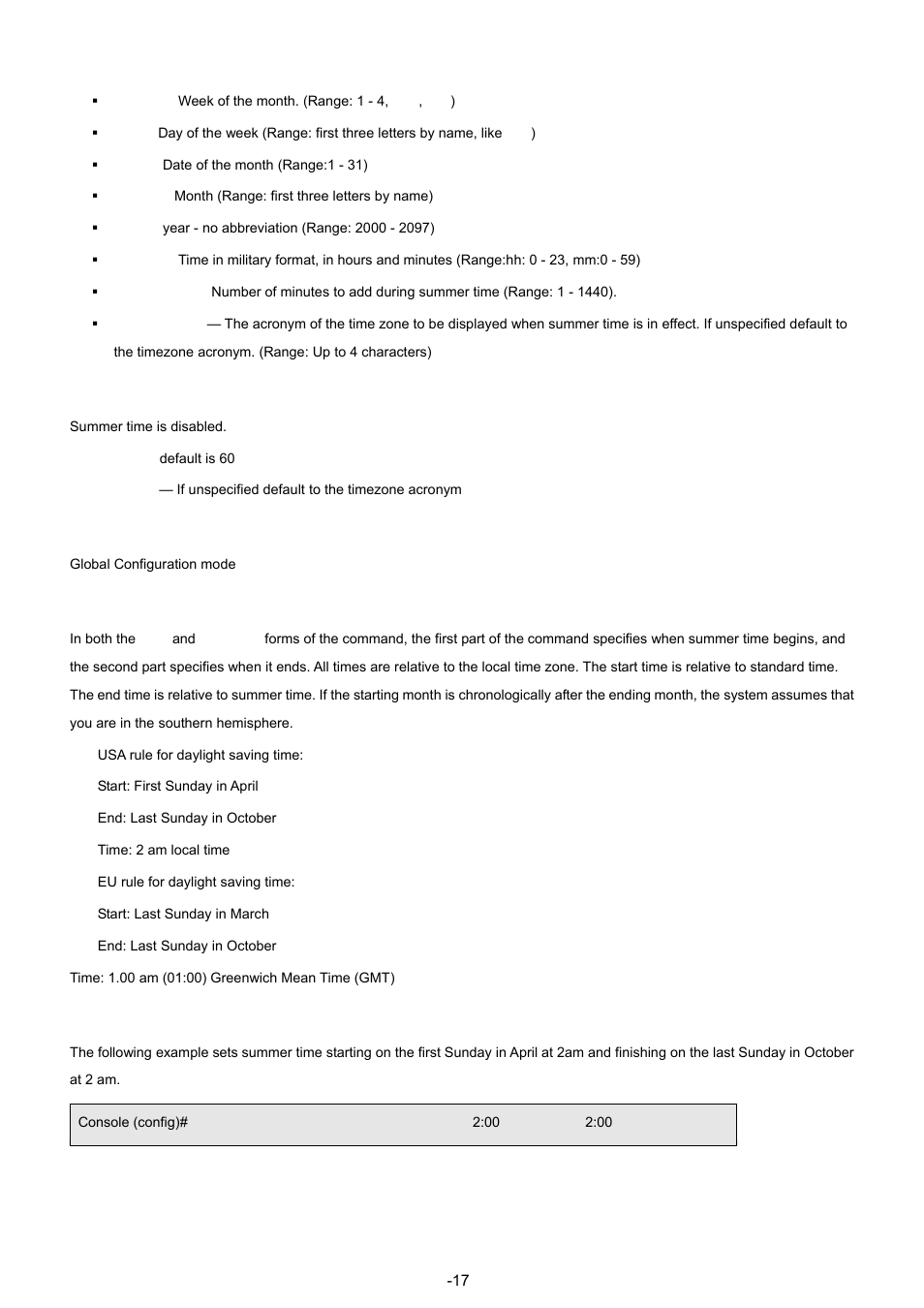 Default configuration, Command mode, User guidelines | Examples | Planet Technology WGSW-48040 User Manual | Page 175 / 371