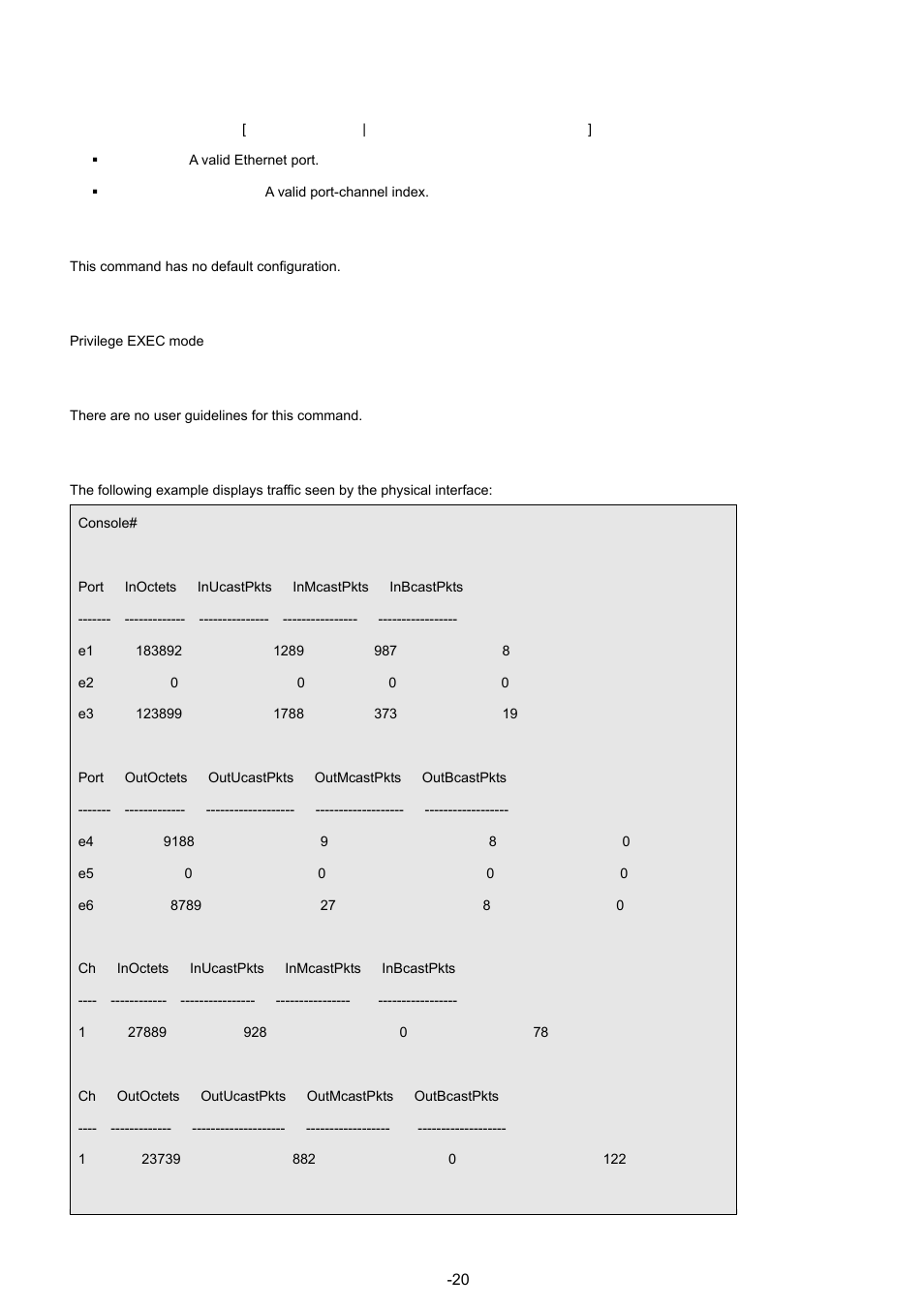 Syntax, Default configuration, Command modes | User guidelines, Examples | Planet Technology WGSW-48040 User Manual | Page 202 / 371