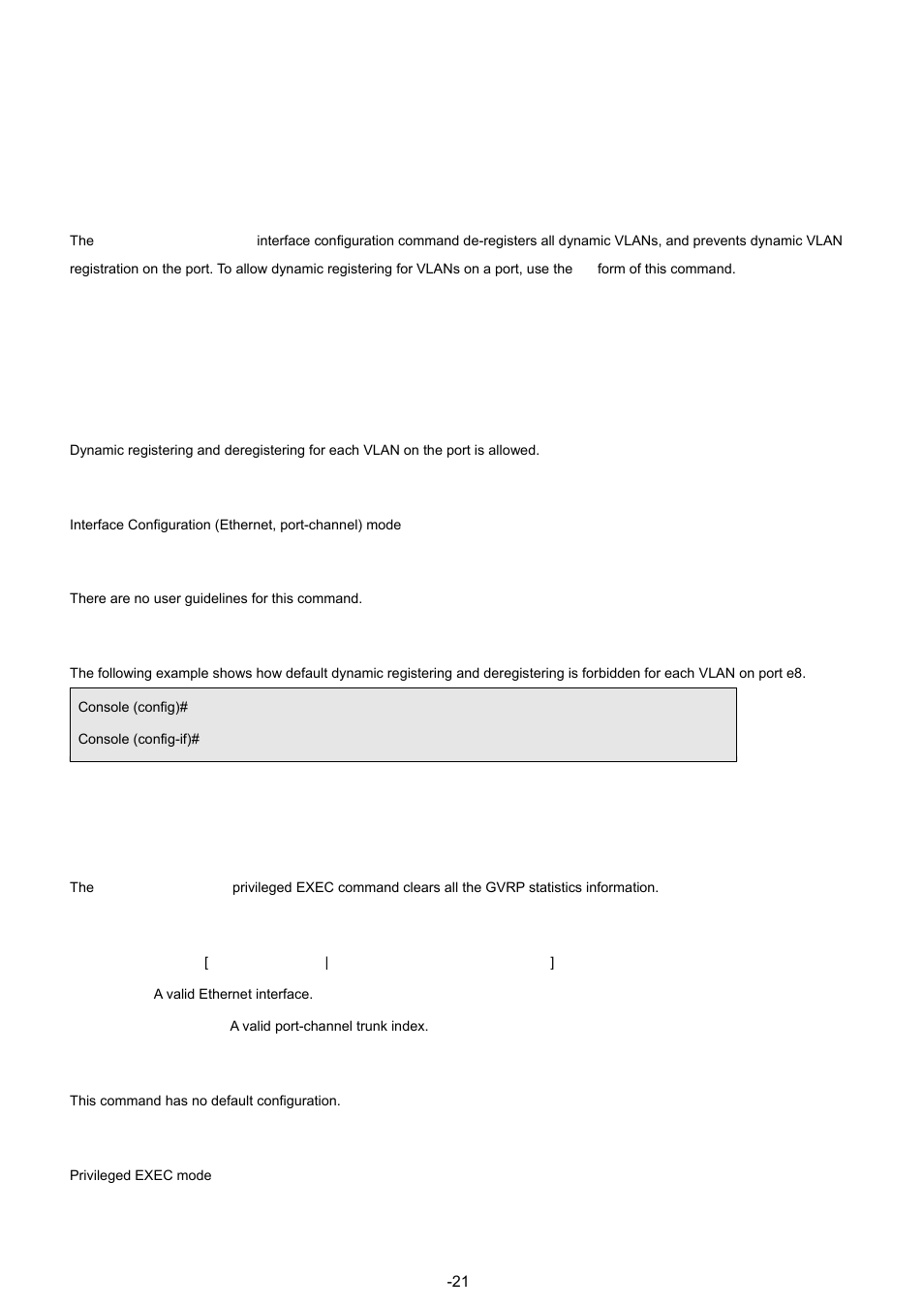 5 gvrp registration-forbid, 7 clear gvrp statistics | Planet Technology WGSW-48040 User Manual | Page 210 / 371