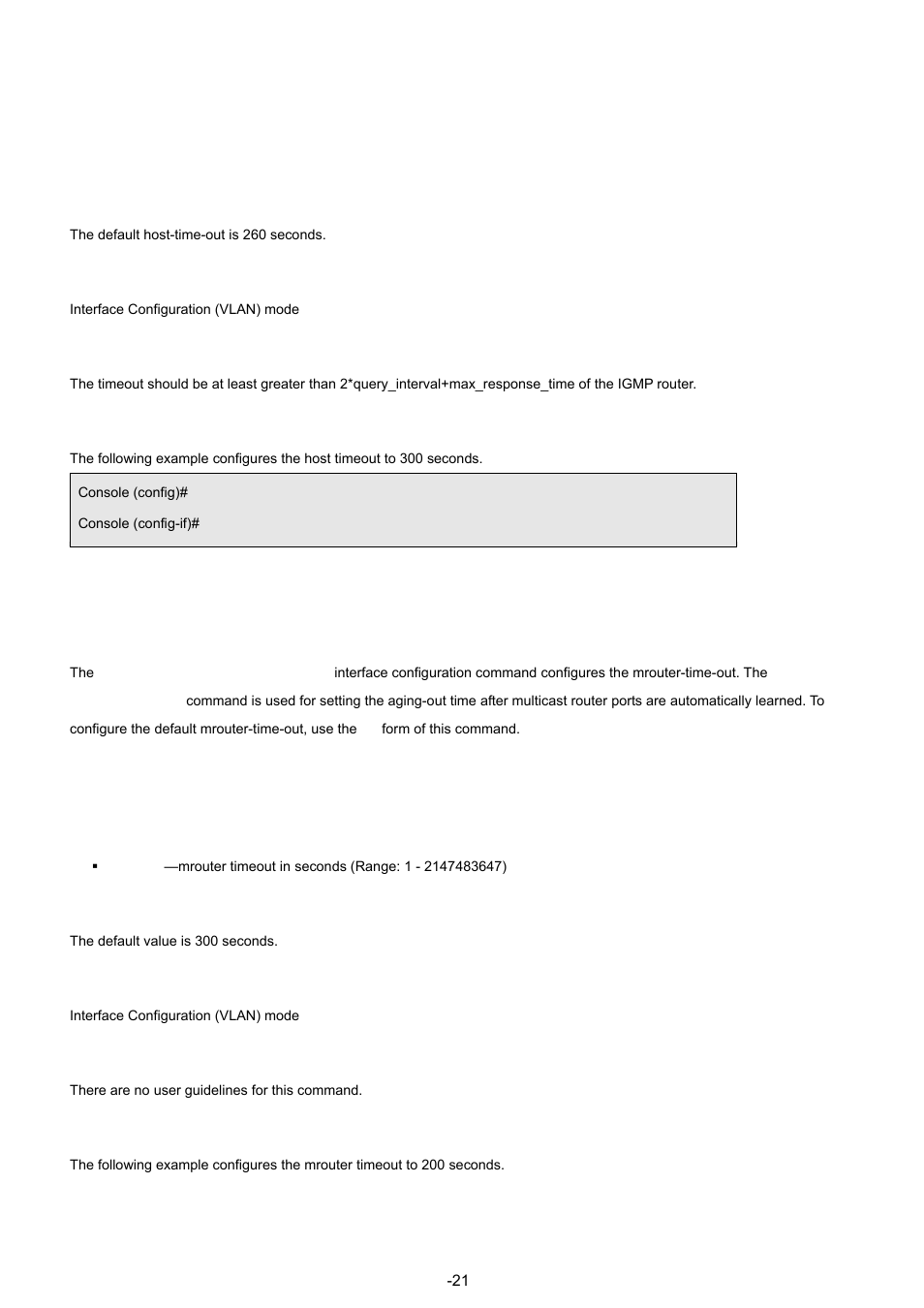 5 ip igmp snooping mrouter-time-out | Planet Technology WGSW-48040 User Manual | Page 216 / 371