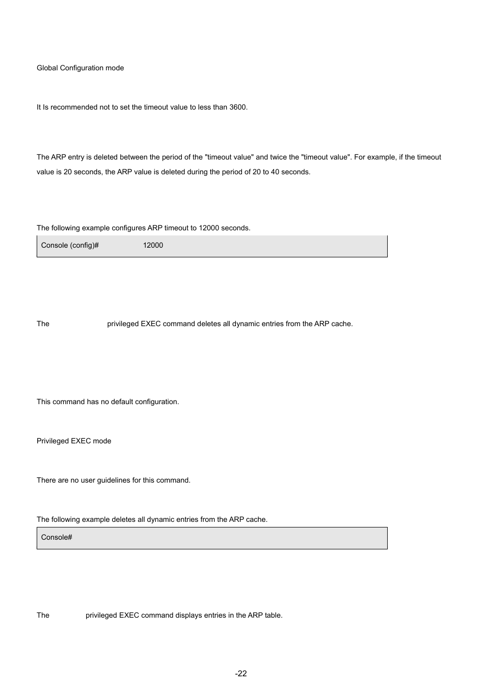 7 clear arp-cache, 8 show arp | Planet Technology WGSW-48040 User Manual | Page 224 / 371