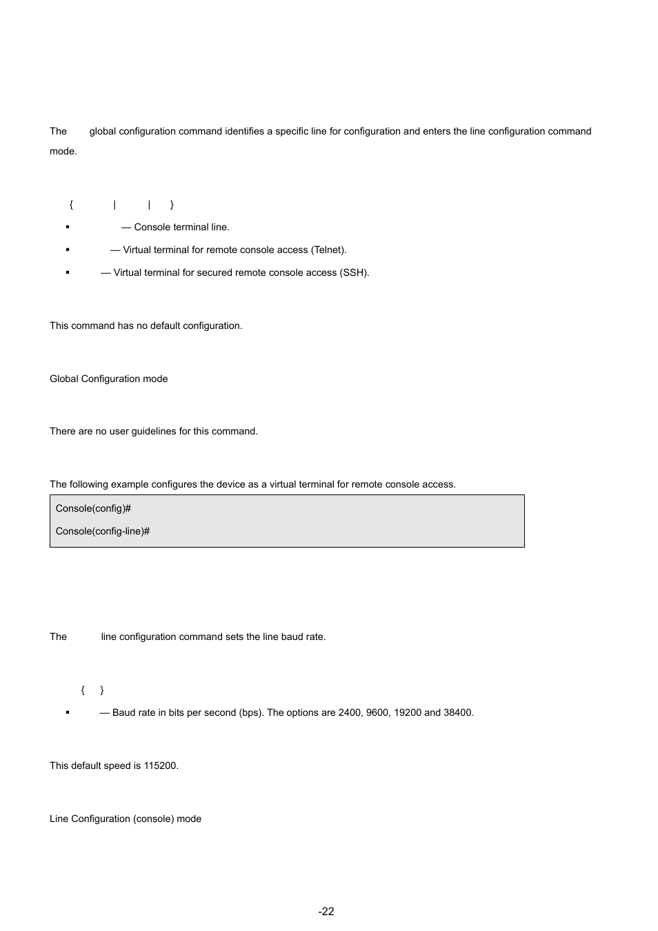 12 line commands, 1 line, 2 speed | Planet Technology WGSW-48040 User Manual | Page 229 / 371