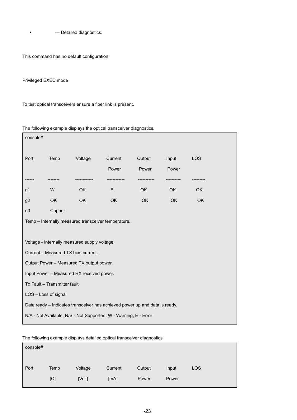 Default configuration, Command mode, User guidelines | Examples | Planet Technology WGSW-48040 User Manual | Page 239 / 371