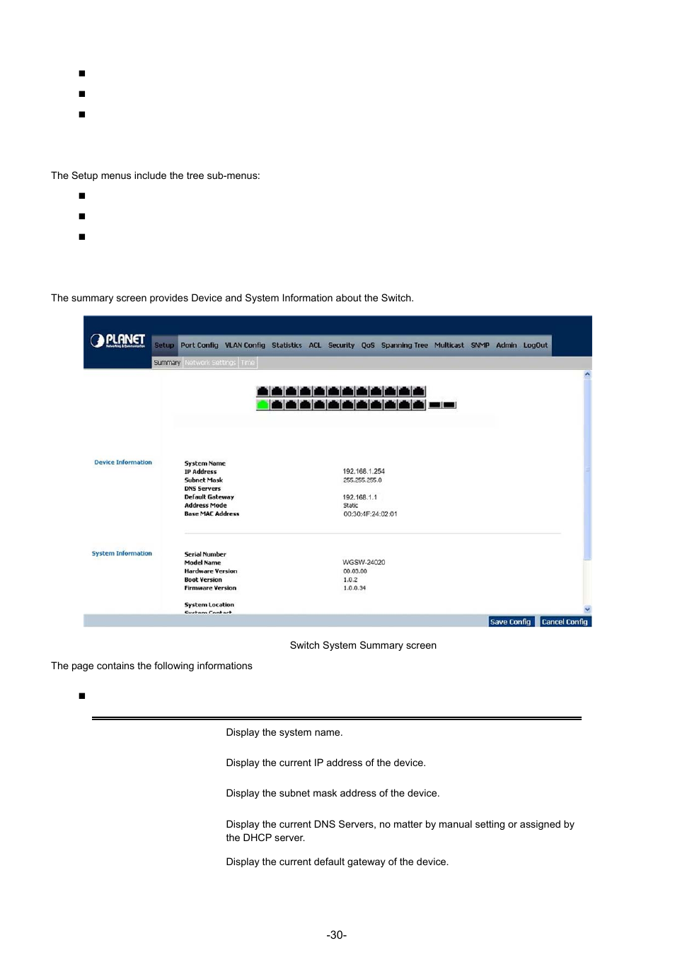 2 setup, 1 summary | Planet Technology WGSW-48040 User Manual | Page 30 / 371