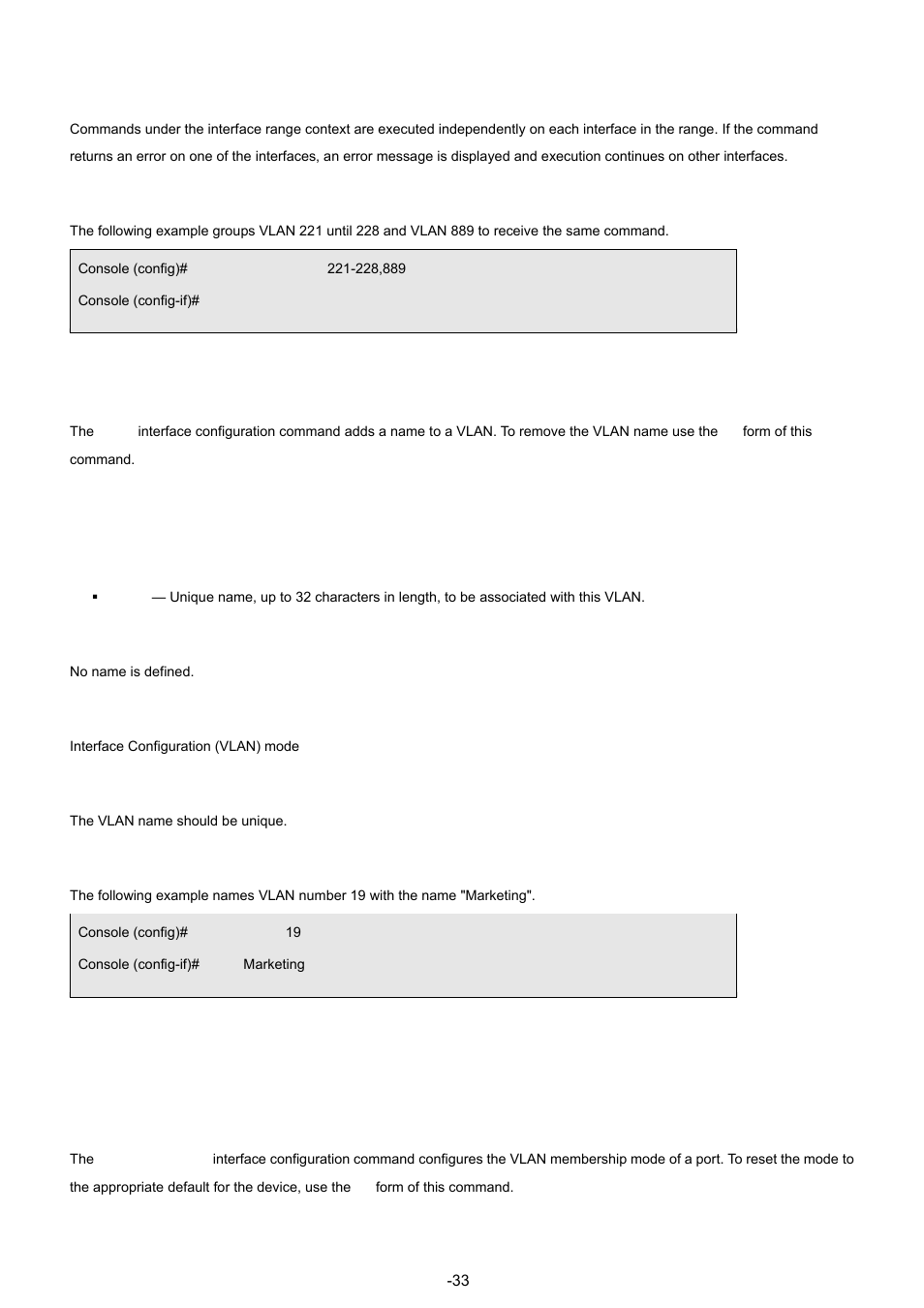 6 name, 7 switchport mode, User guidelines | Example, Syntax, Default configuration, Command mode | Planet Technology WGSW-48040 User Manual | Page 336 / 371