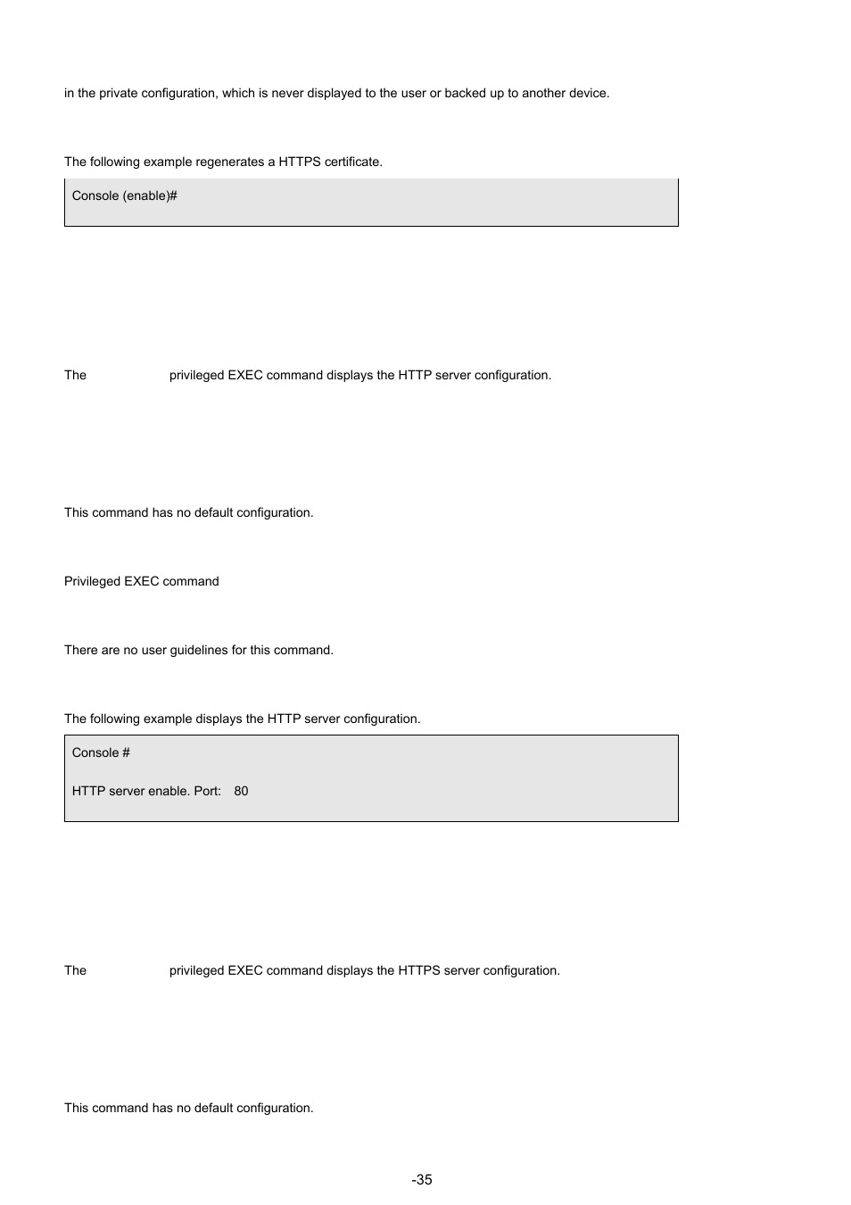 6 show ip http, 7 show ip https | Planet Technology WGSW-48040 User Manual | Page 351 / 371