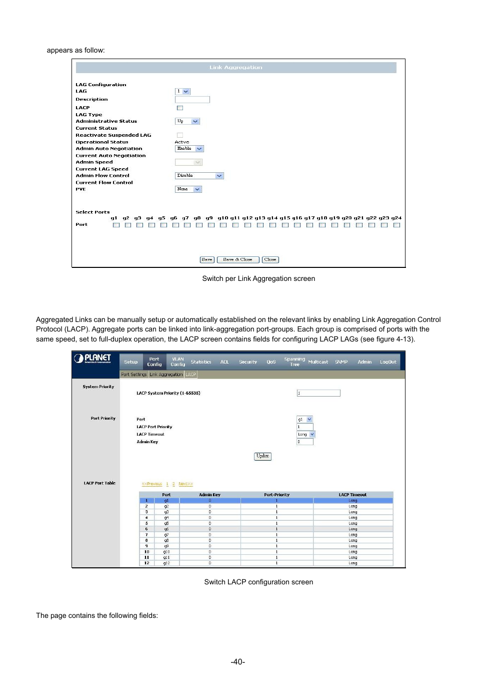 3 lacp | Planet Technology WGSW-48040 User Manual | Page 40 / 371