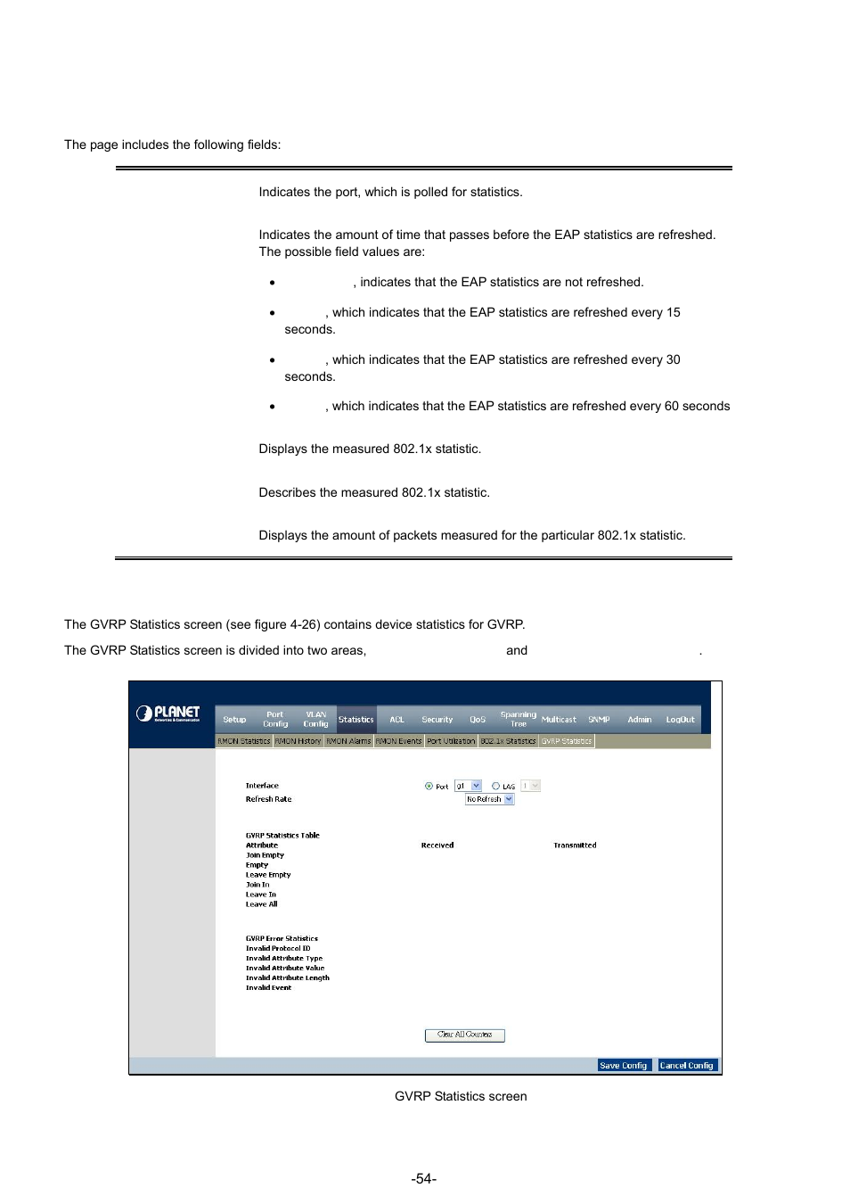 7 gvrp statistics | Planet Technology WGSW-48040 User Manual | Page 54 / 371