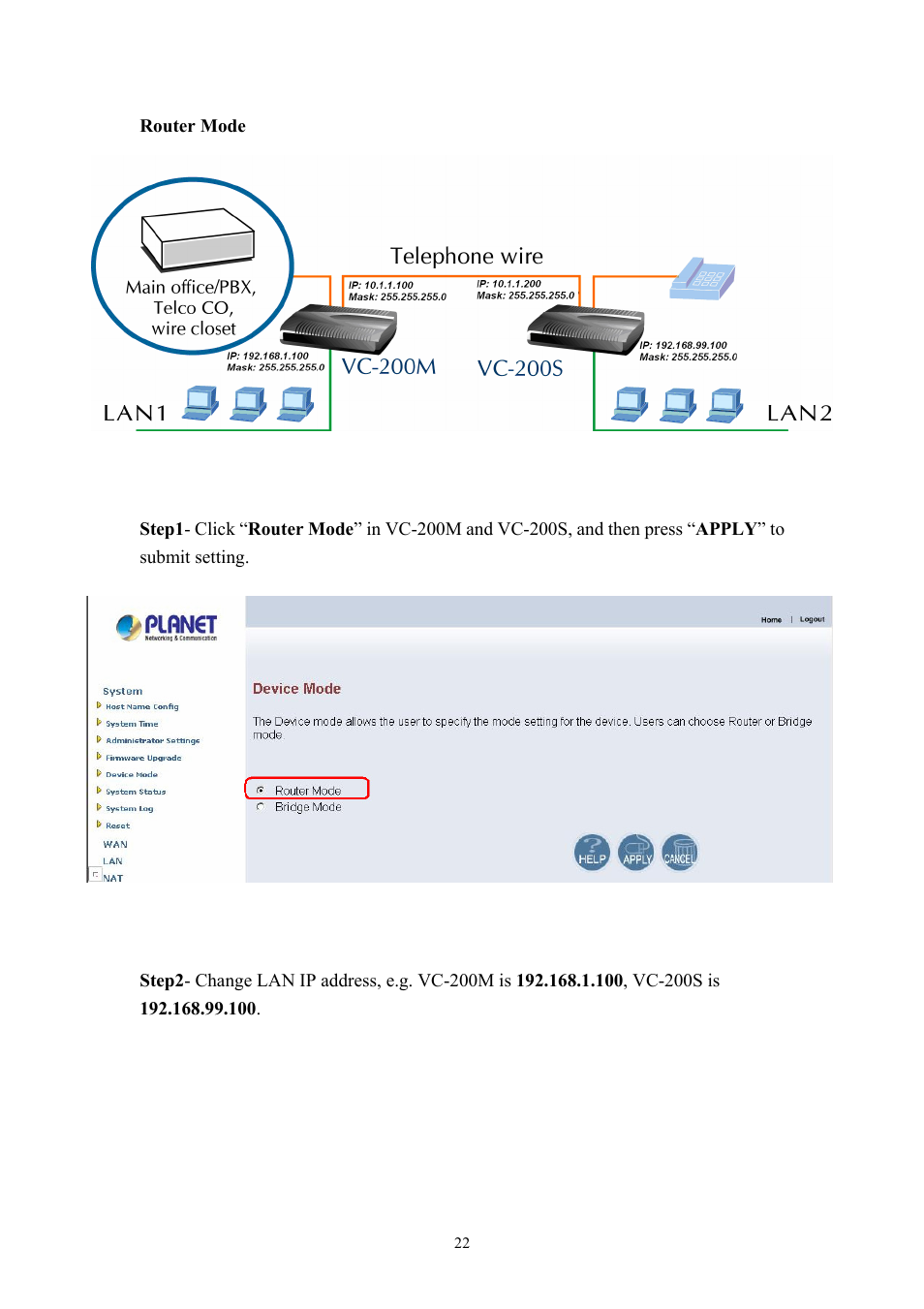 Planet Technology VDSL2 VC-200M User Manual | Page 22 / 61