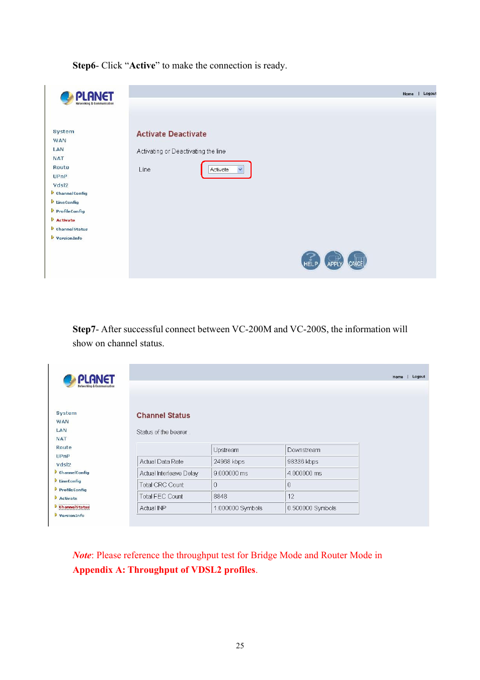 Planet Technology VDSL2 VC-200M User Manual | Page 25 / 61