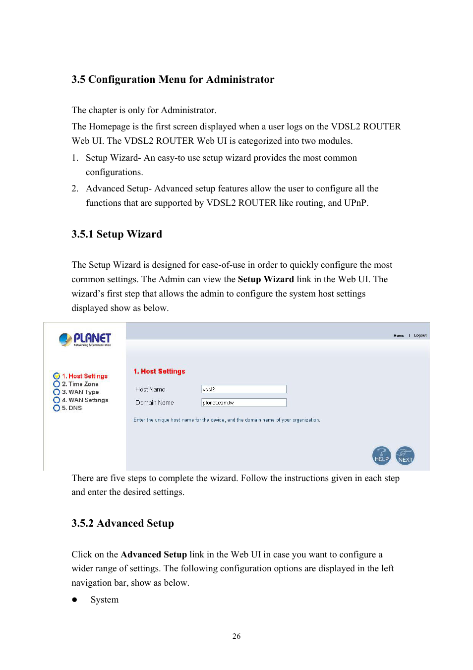 Planet Technology VDSL2 VC-200M User Manual | Page 26 / 61