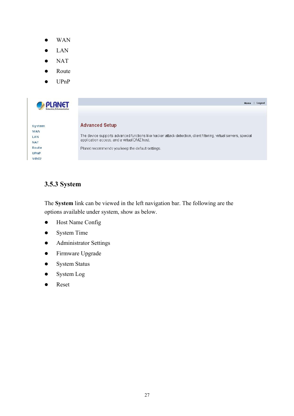 3 system | Planet Technology VDSL2 VC-200M User Manual | Page 27 / 61