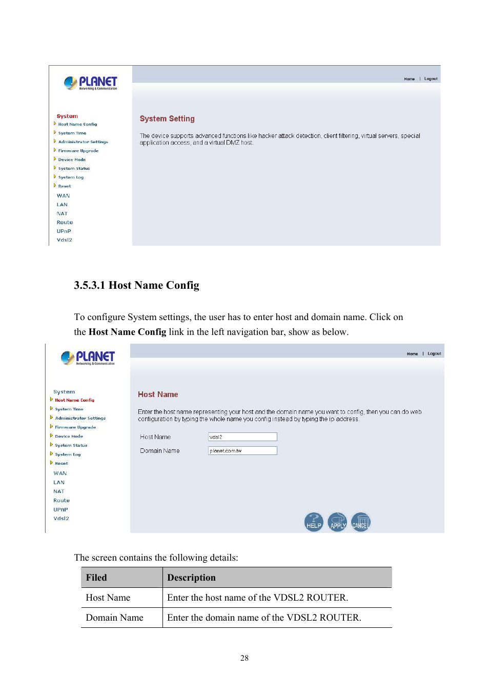 Planet Technology VDSL2 VC-200M User Manual | Page 28 / 61