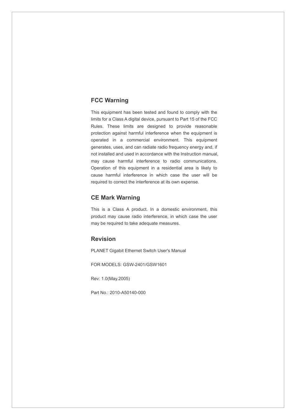 Planet Technology GSW-2401 User Manual | Page 3 / 20