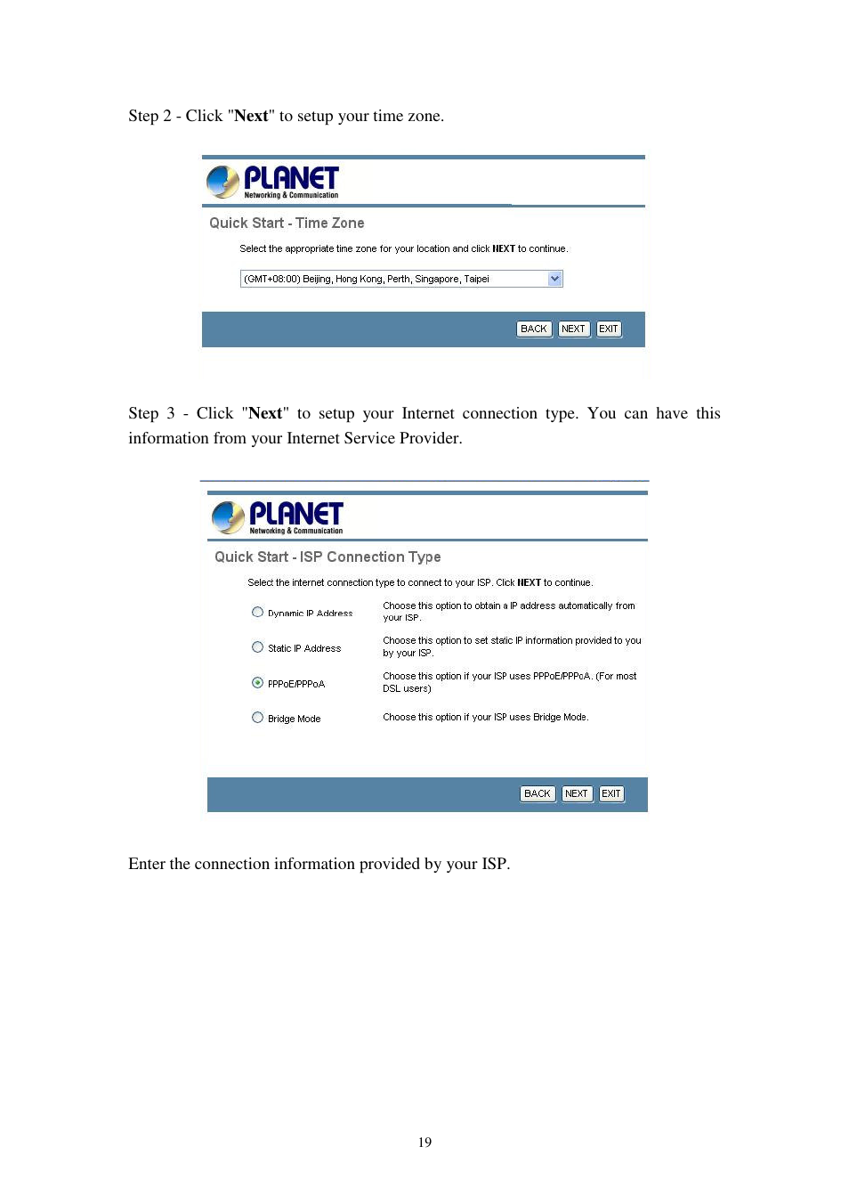 Planet Technology 802.11g Wireless ADSL 2/2+ Router ADW-4401A/Bv2 User Manual | Page 19 / 63