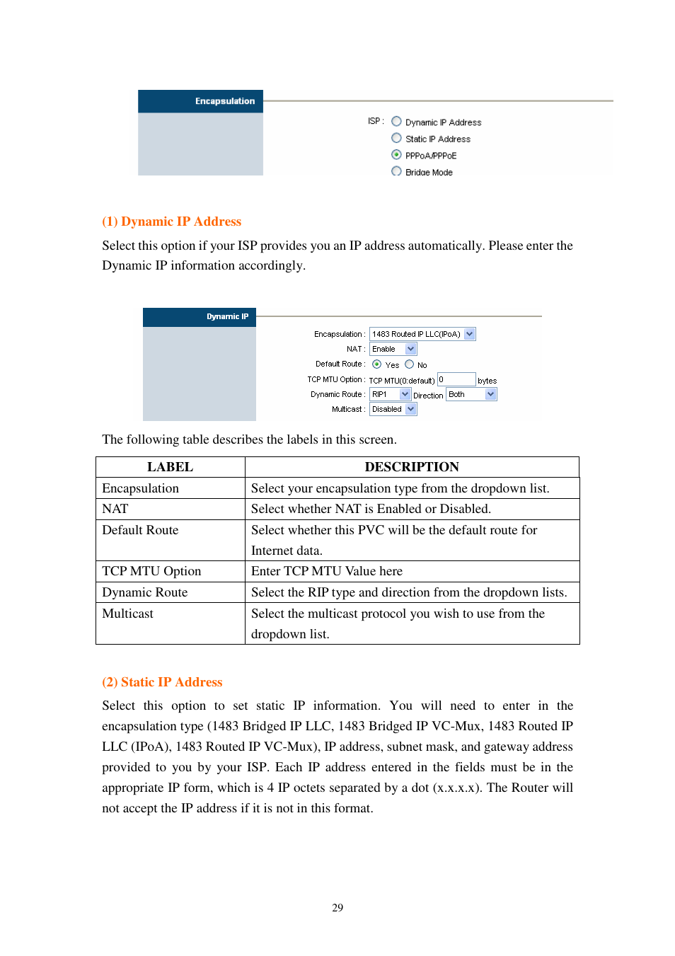 Planet Technology 802.11g Wireless ADSL 2/2+ Router ADW-4401A/Bv2 User Manual | Page 29 / 63