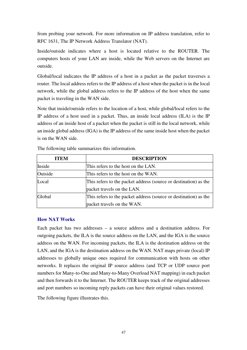 Planet Technology 802.11g Wireless ADSL 2/2+ Router ADW-4401A/Bv2 User Manual | Page 47 / 63