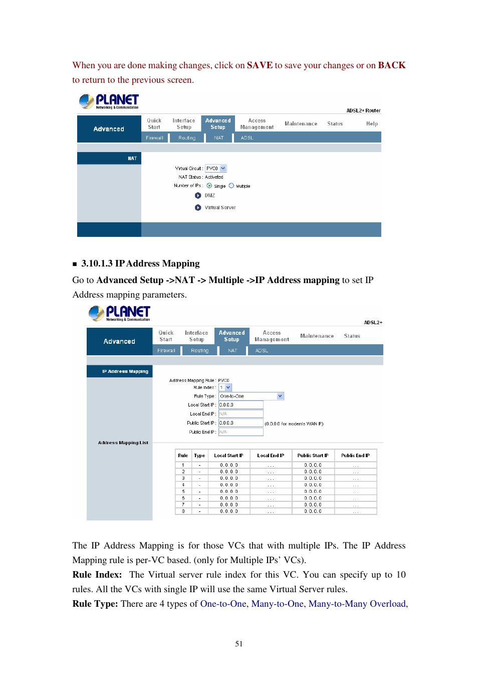 Planet Technology 802.11g Wireless ADSL 2/2+ Router ADW-4401A/Bv2 User Manual | Page 51 / 63