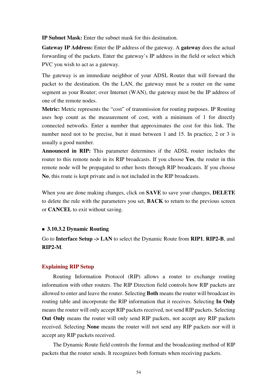Planet Technology 802.11g Wireless ADSL 2/2+ Router ADW-4401A/Bv2 User Manual | Page 54 / 63