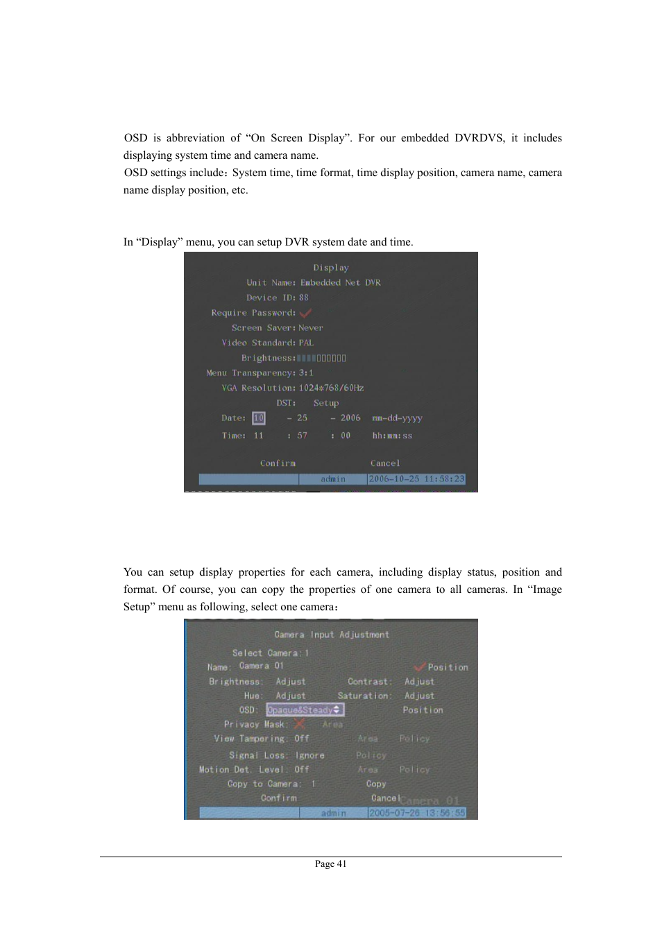 5 osd setup | Planet Technology DVR-470 User Manual | Page 41 / 99