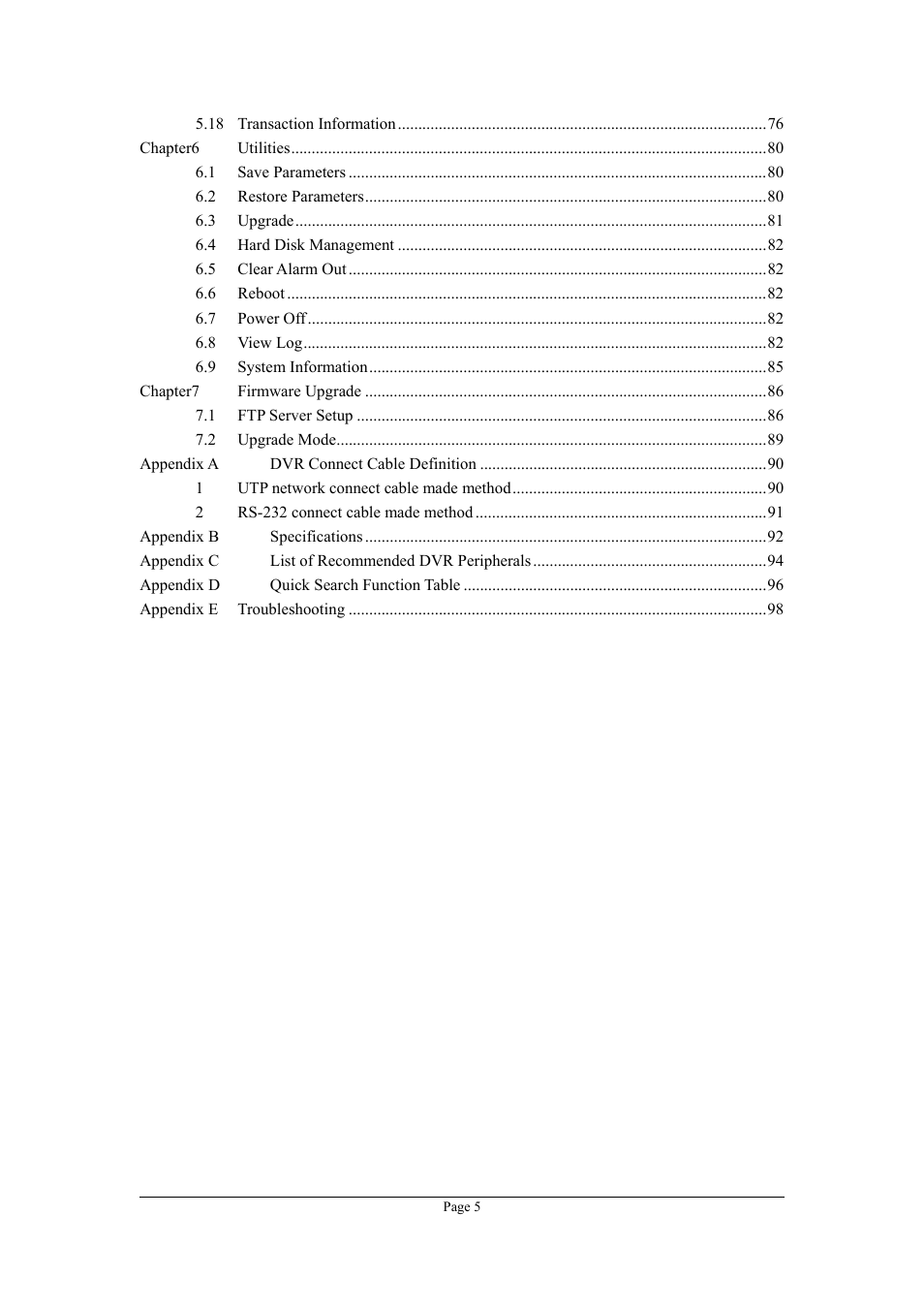 Planet Technology DVR-470 User Manual | Page 5 / 99