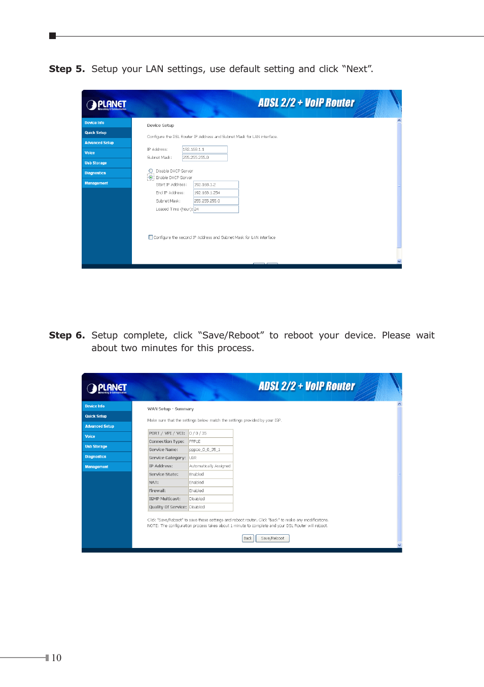 Planet Technology IAD-300 User Manual | Page 10 / 12