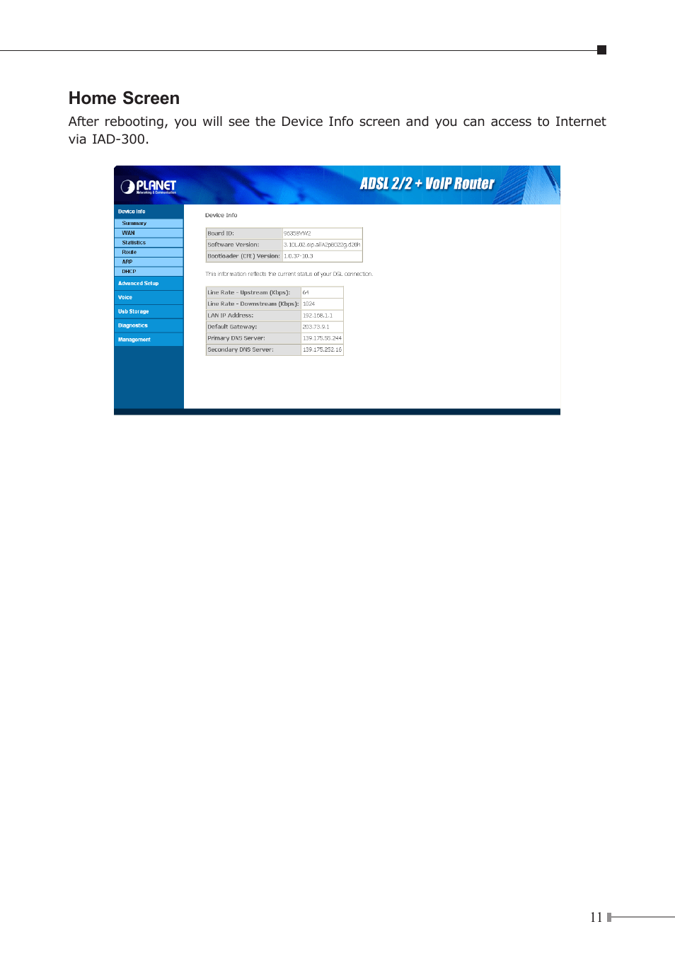 Planet Technology IAD-300 User Manual | Page 11 / 12
