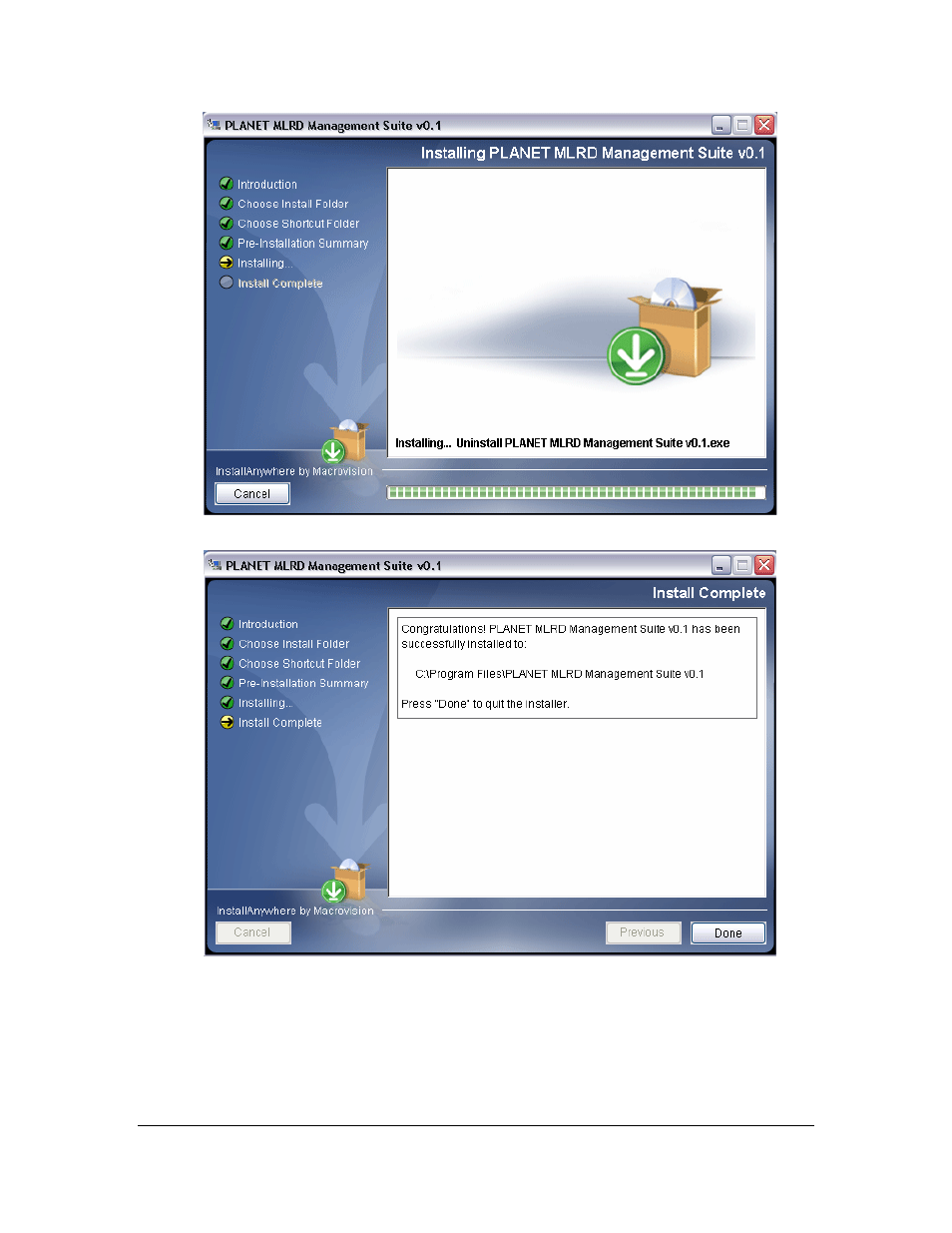 2 to uninstall the mlrd management suite | Planet Technology Network Device MAP-2105 User Manual | Page 43 / 66
