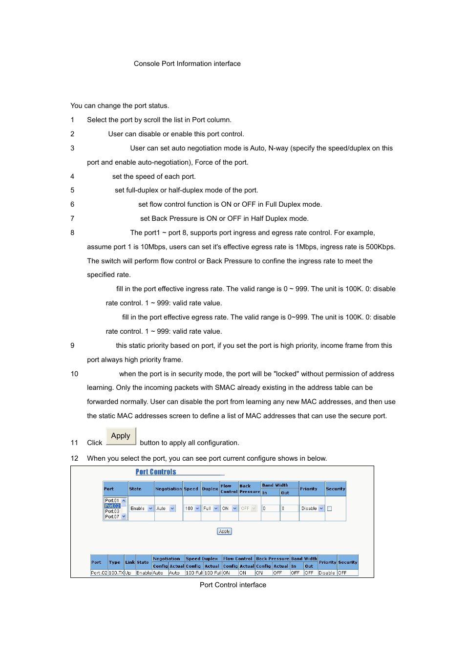 4 port controls | Planet Technology WGSW-2620P User Manual | Page 100 / 131