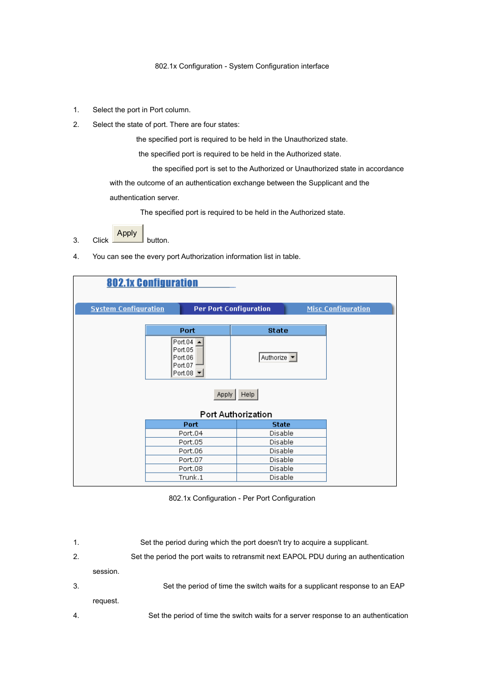 2 per port configuration, 3 misc configuration | Planet Technology WGSW-2620P User Manual | Page 120 / 131