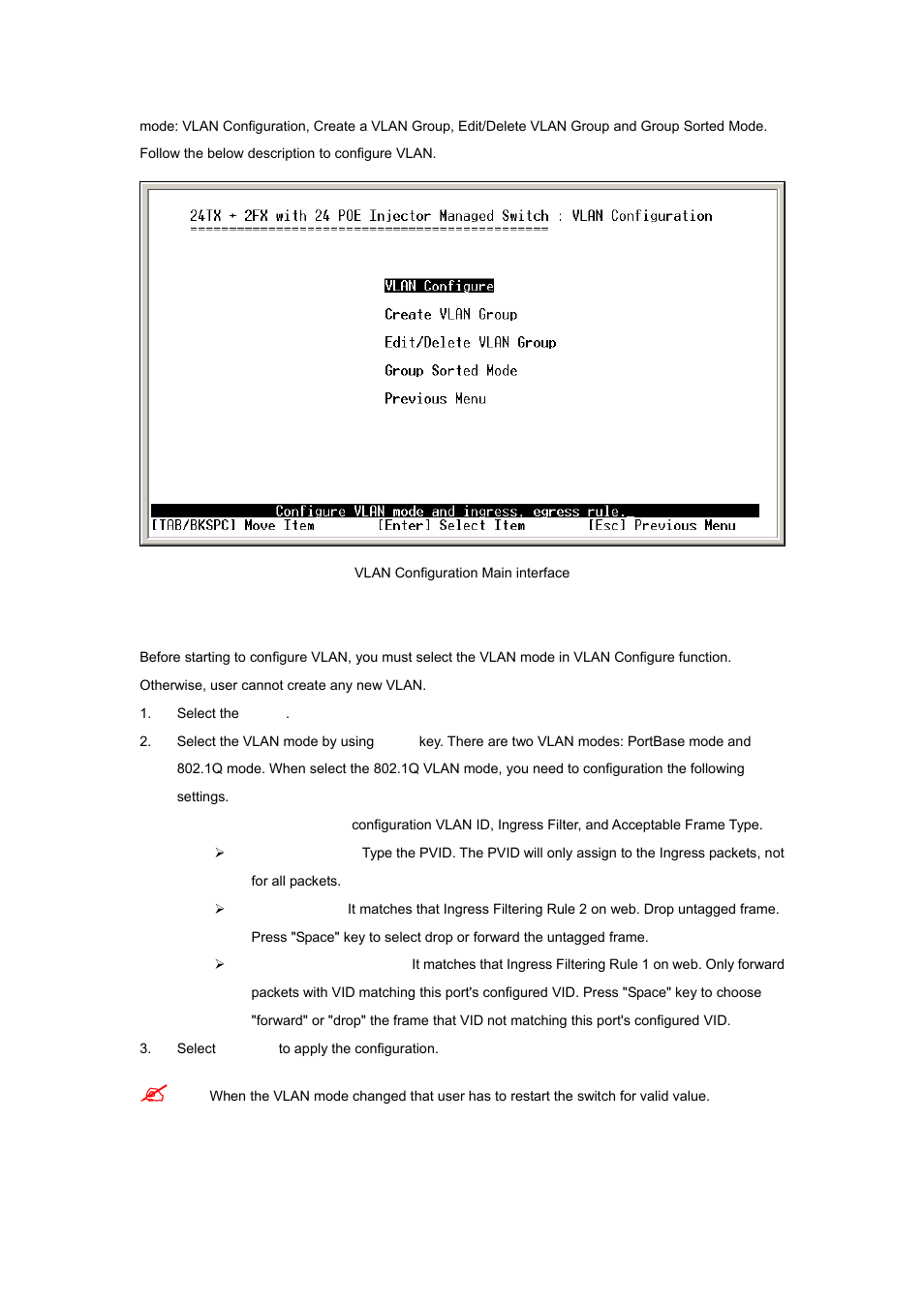 1 vlan configure | Planet Technology WGSW-2620P User Manual | Page 59 / 131